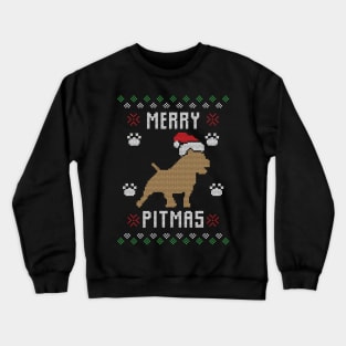 Merry Christmas Pitmas Xmas Gift Ugly Crewneck Sweatshirt